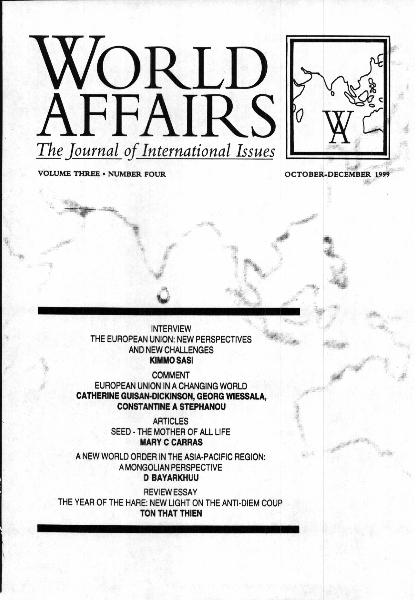 Cover of Waorld Affairs, Volume 3, Number 4